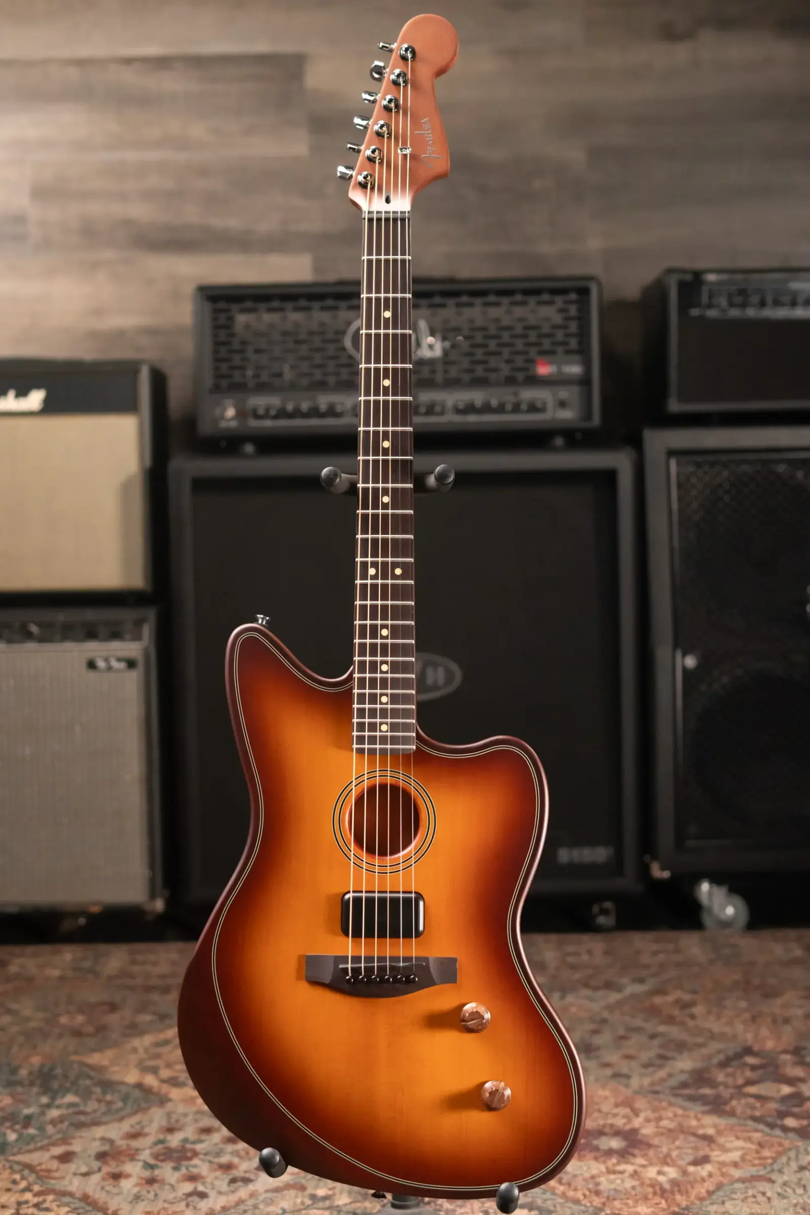 Fender Acoustasonic Standard Jazzmaster - Honey Burst - Demo