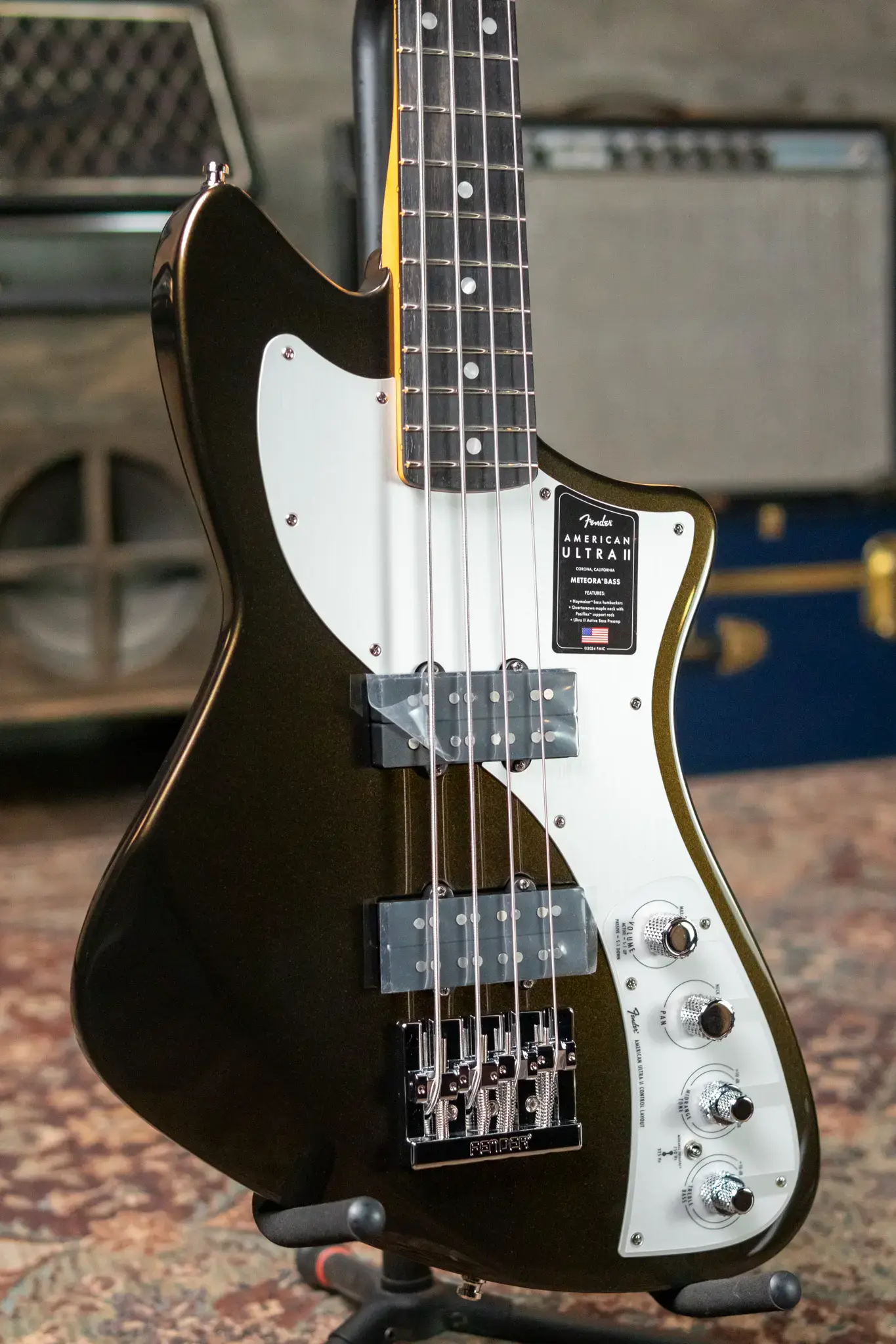fender American ultra Ⅱ meteora bass Fender American Ultra II Meteora Bass Guitar, Ebony Fingerboard, Ultra