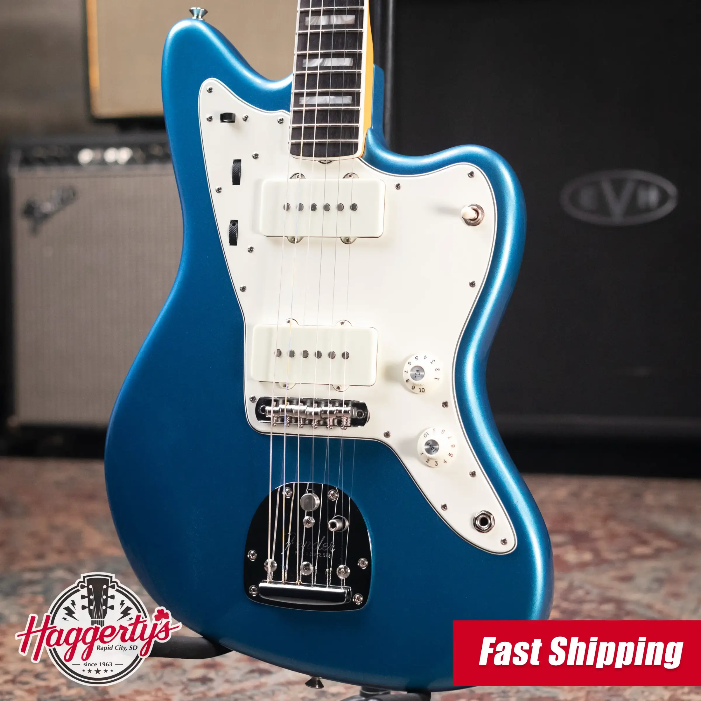 Fender American Vintage II 1966 Jazzmaster Electric Guitar Lake Placid Blue with Hardshell Case - Used