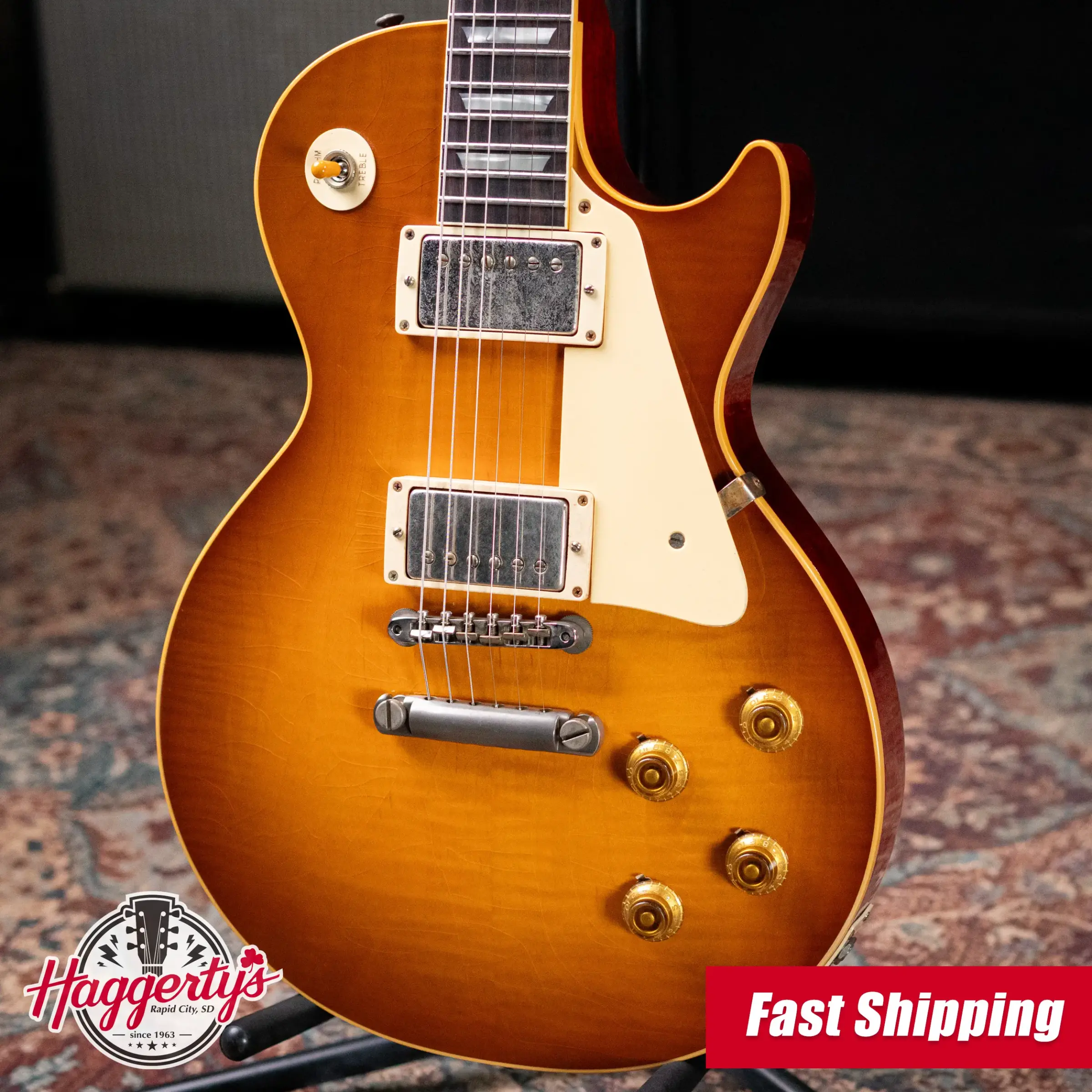 Gibson Custom Shop 1959 Les Paul Standard Murphy Lab Ultra Light Aged Electric Guitar - AAA Top Super-Light Mahogany - Sunburst with Hardshell Case