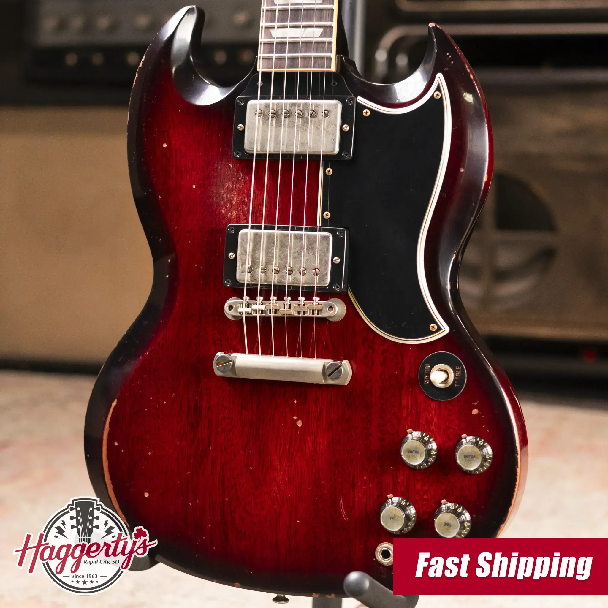 Gibson Custom Shop '61 SG Standard Reissue Murphy Lab Heavy Aged Electric Guitar - Reissue Burst with Hardshell Case