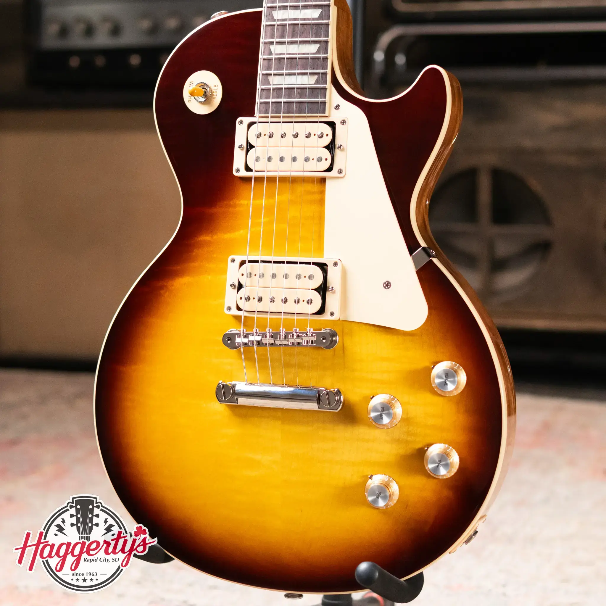 Gibson Les Paul Standard 60s Double Trouble Electric Guitar - Vintage Tobacco Burst with Hardshell Case
