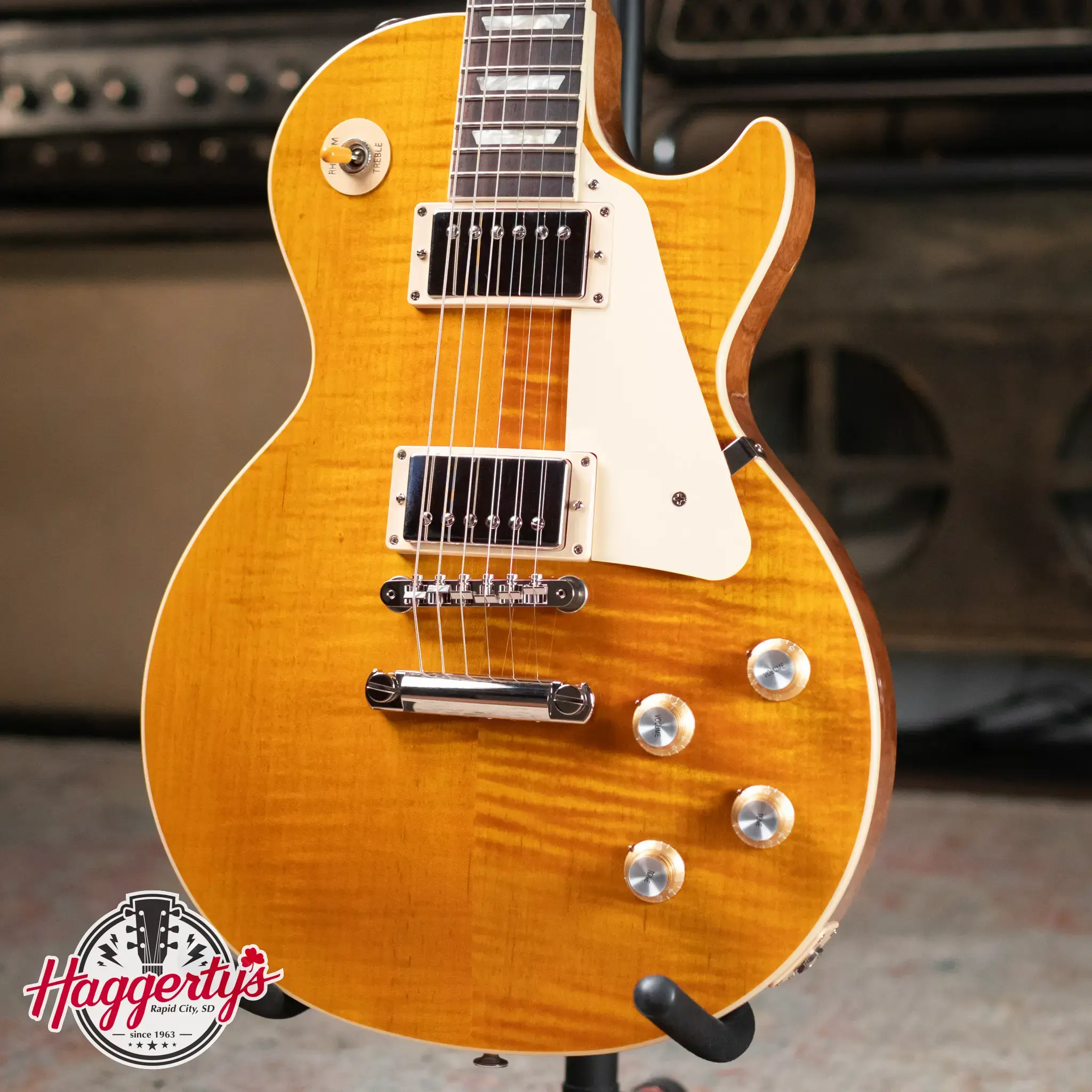 Gibson Les Paul Standard '60s Figured Top Electric Guitar - Honey Amber with Hardshell Case