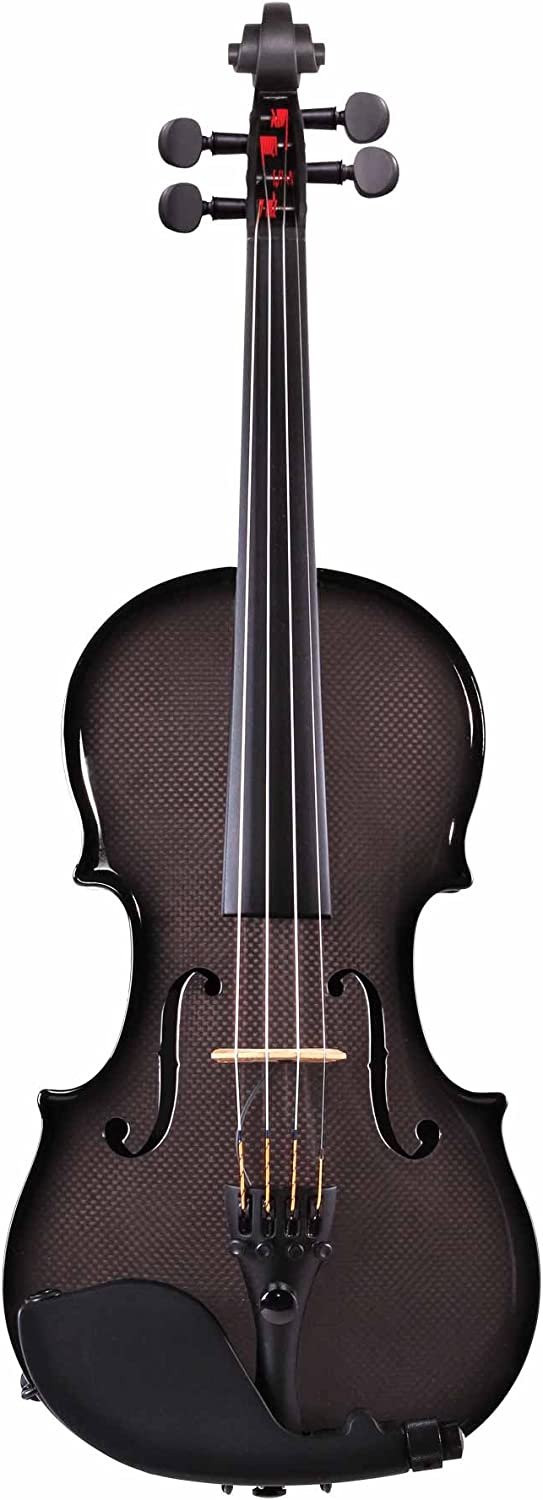 Glasser AEX Carbon Composite Acoustic Electric FullSize Violin, Black