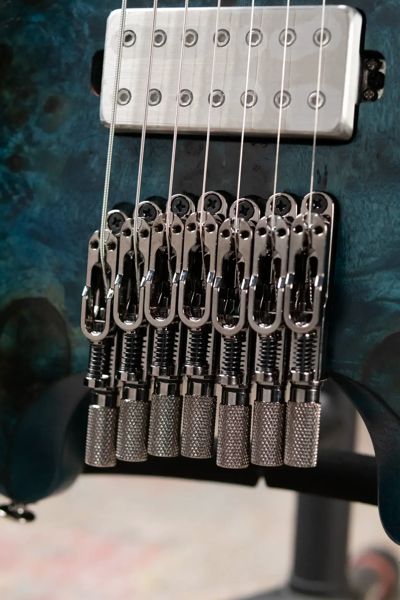 Ibanez Q547 7-String Electric - Cosmic Blue Low Gloss with