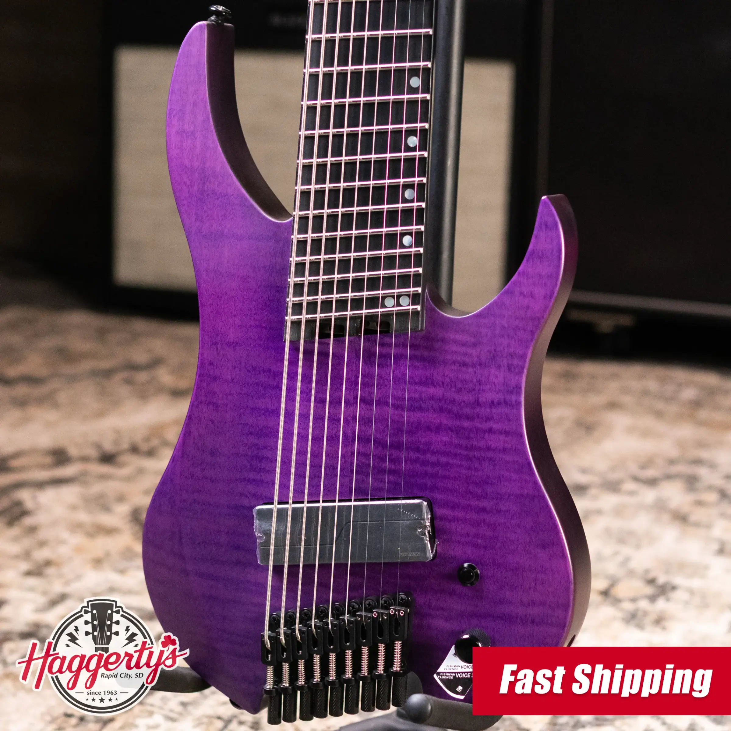 Legator G9F-PR Electric Guitar - Satin FM Purple with Gig Bag - Floor Model Demo