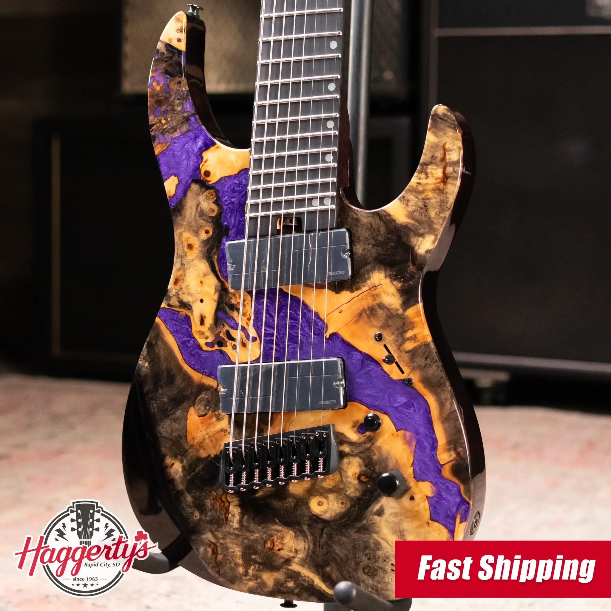 Legator X8F-RP Multi-Scale 8-String Electric Guitar - Royal Purple with Gig Bag