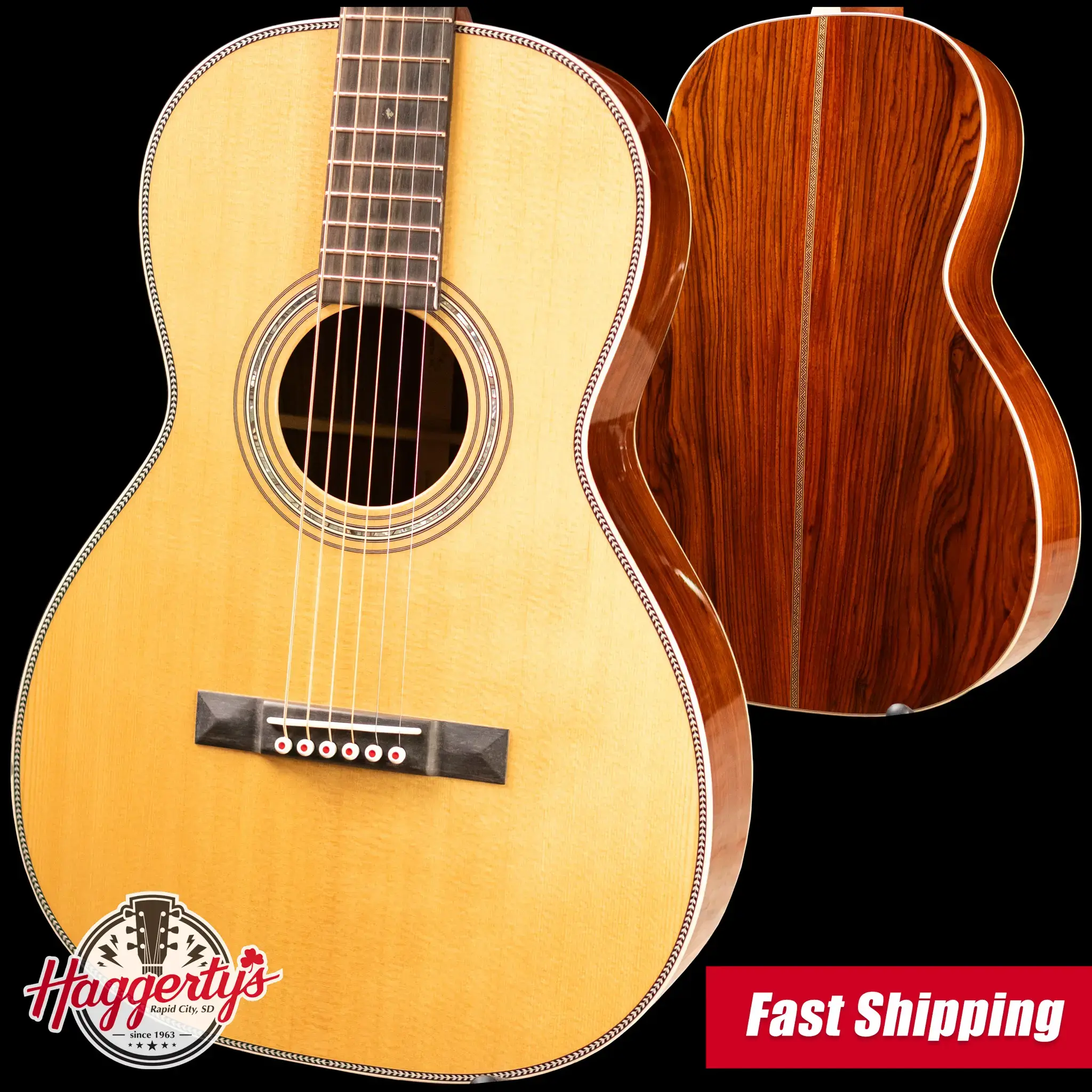 Martin Custom Shop Style 28 0-12F Modern Deluxe Appointments Acoustic Guitar - Guatemalan Rosewood with Hardshell Case 
