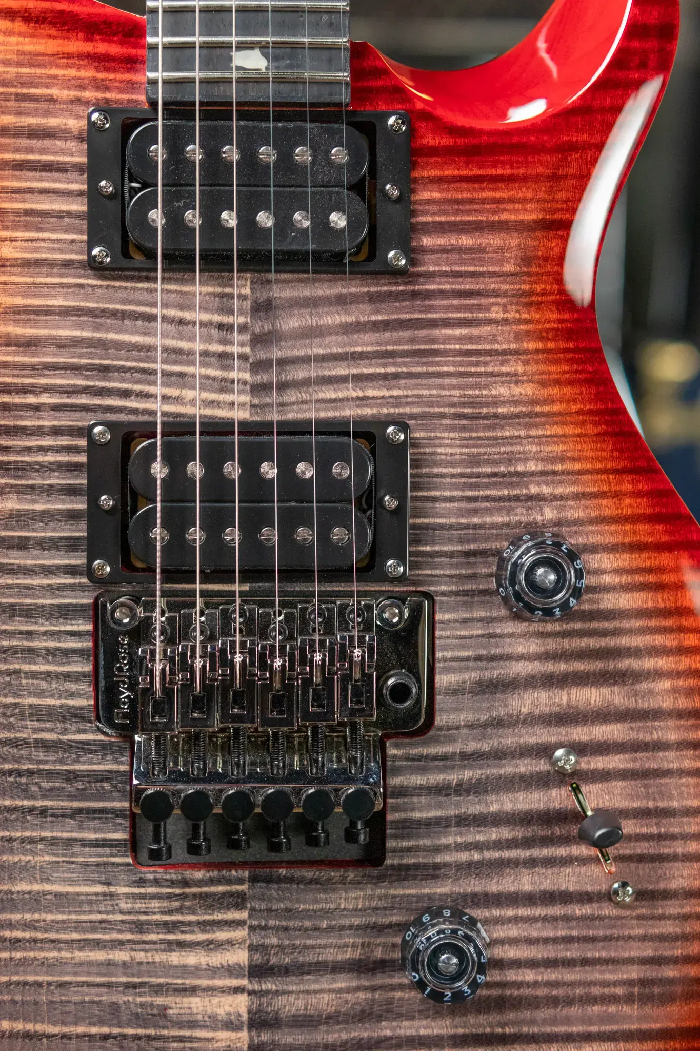 PRS SE Floyd Custom 24 - Charcoal Cherry Burst with Gig Bag