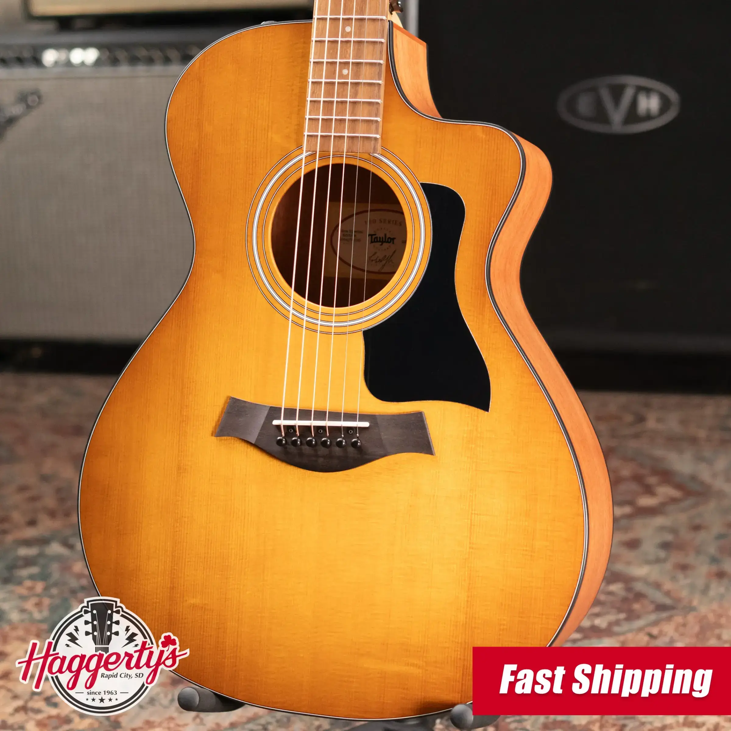 Taylor 112ce Special Edition Grand Concert Acoustic/Electric Guitar - Honeyburst with Gig Bag