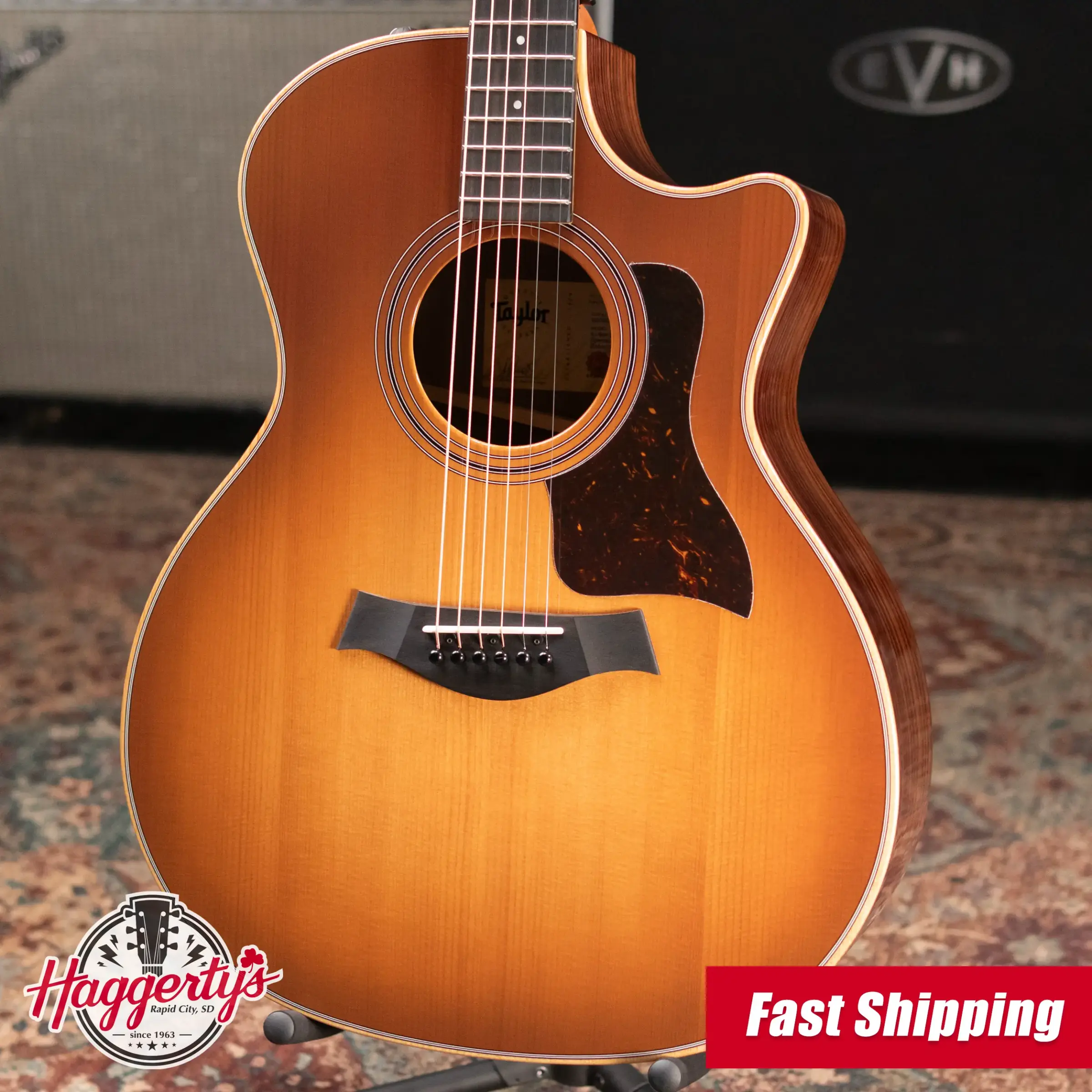 Taylor 414ce Studio Special Edition (01/50) Grand Auditorium Acoustic/Electric Guitar - Honeyburst with Gig Bag
