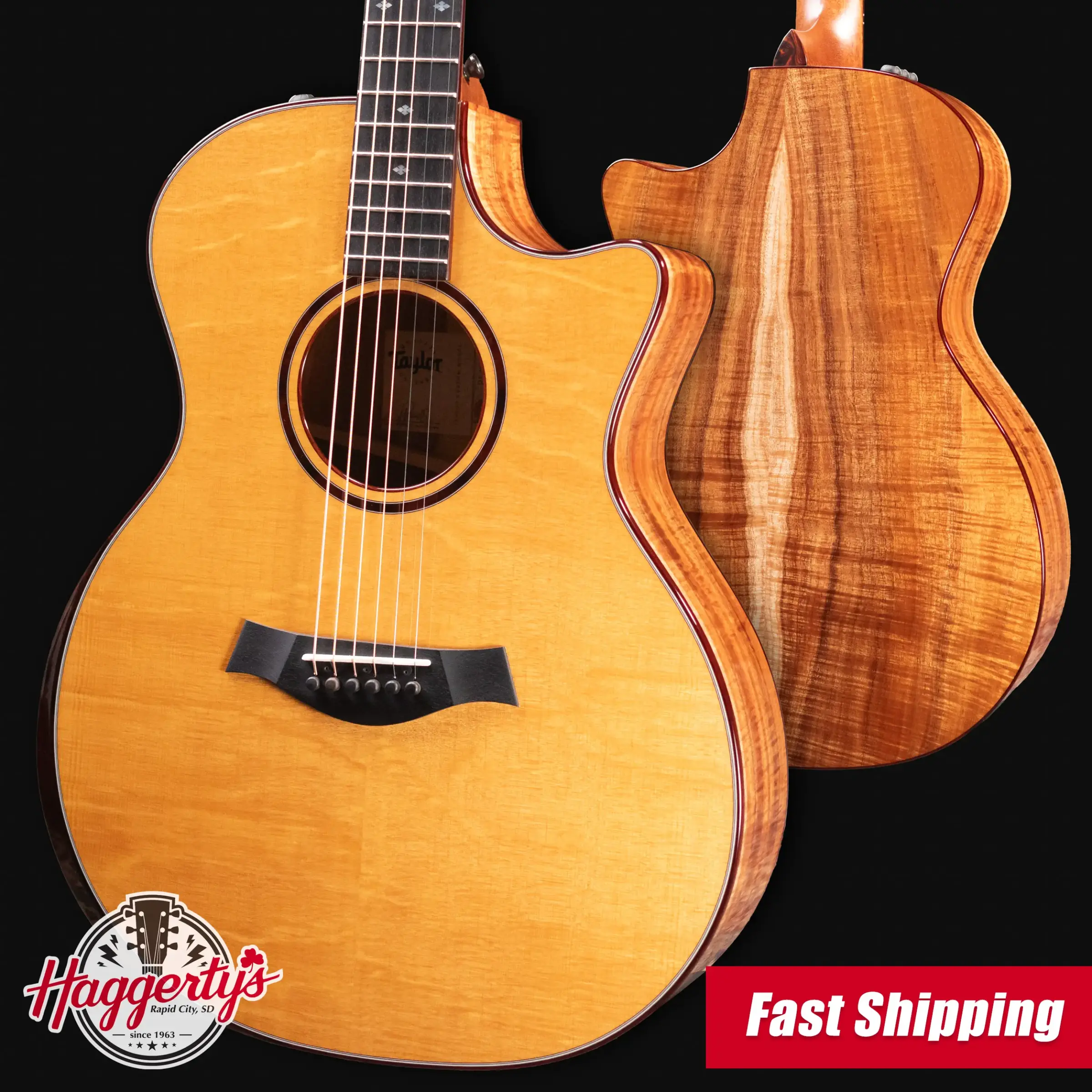 Taylor Custom Shop #12685 Grand Auditorium Acoustic/Electric Guitar with Hardshell Case 