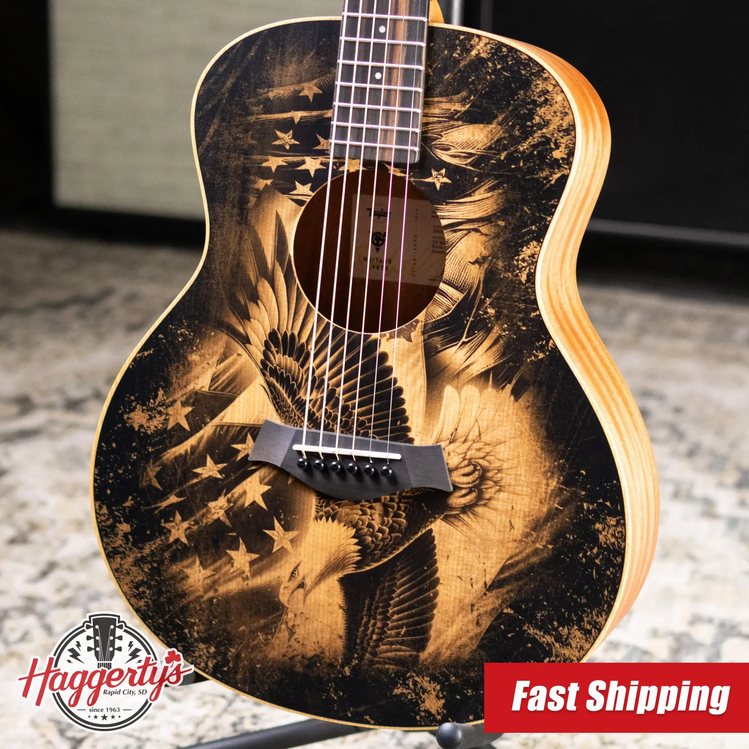 Taylor GS Mini Special Edition Guitars 4 Veterans Acoustic Guitar with GS Mini Bag