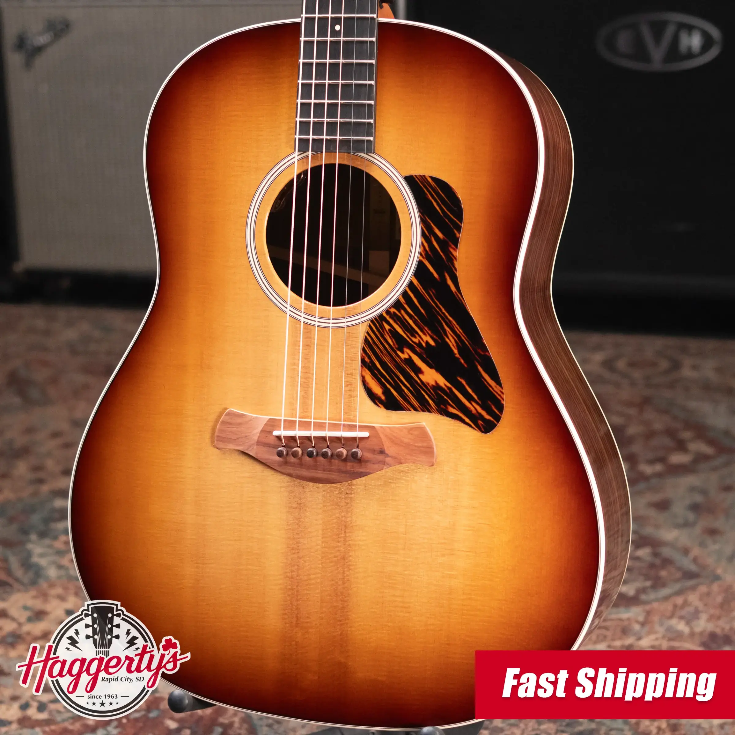 Taylor Gold Label 717e SB Grand Pacific Acoustic/Electric Guitar - Sunburst with Firestripe Pickguard and Hardshell Case