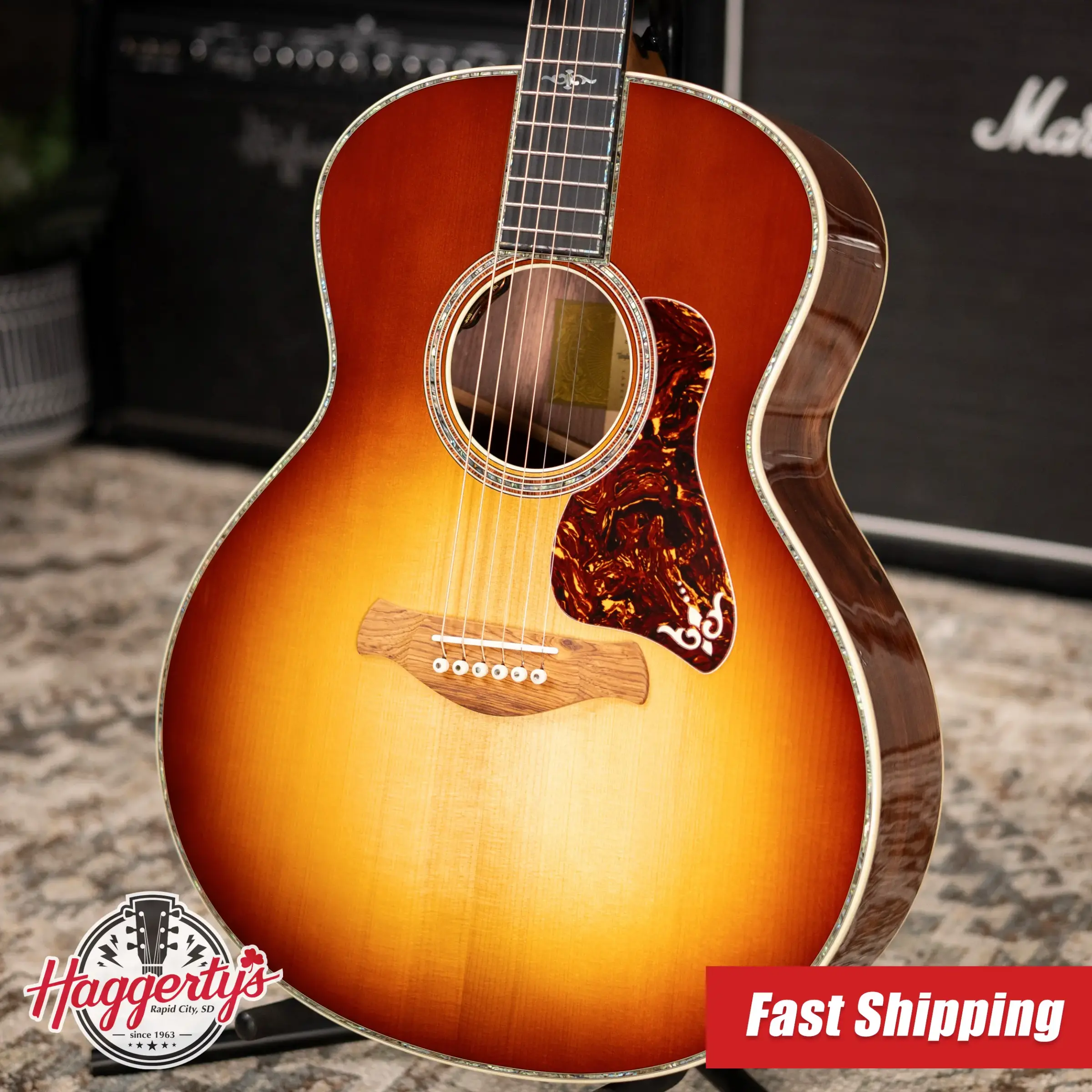Taylor Gold Label 914e SB Super Auditorium Acoustic/Electric Guitar - Sunburst with Hardshell Case
