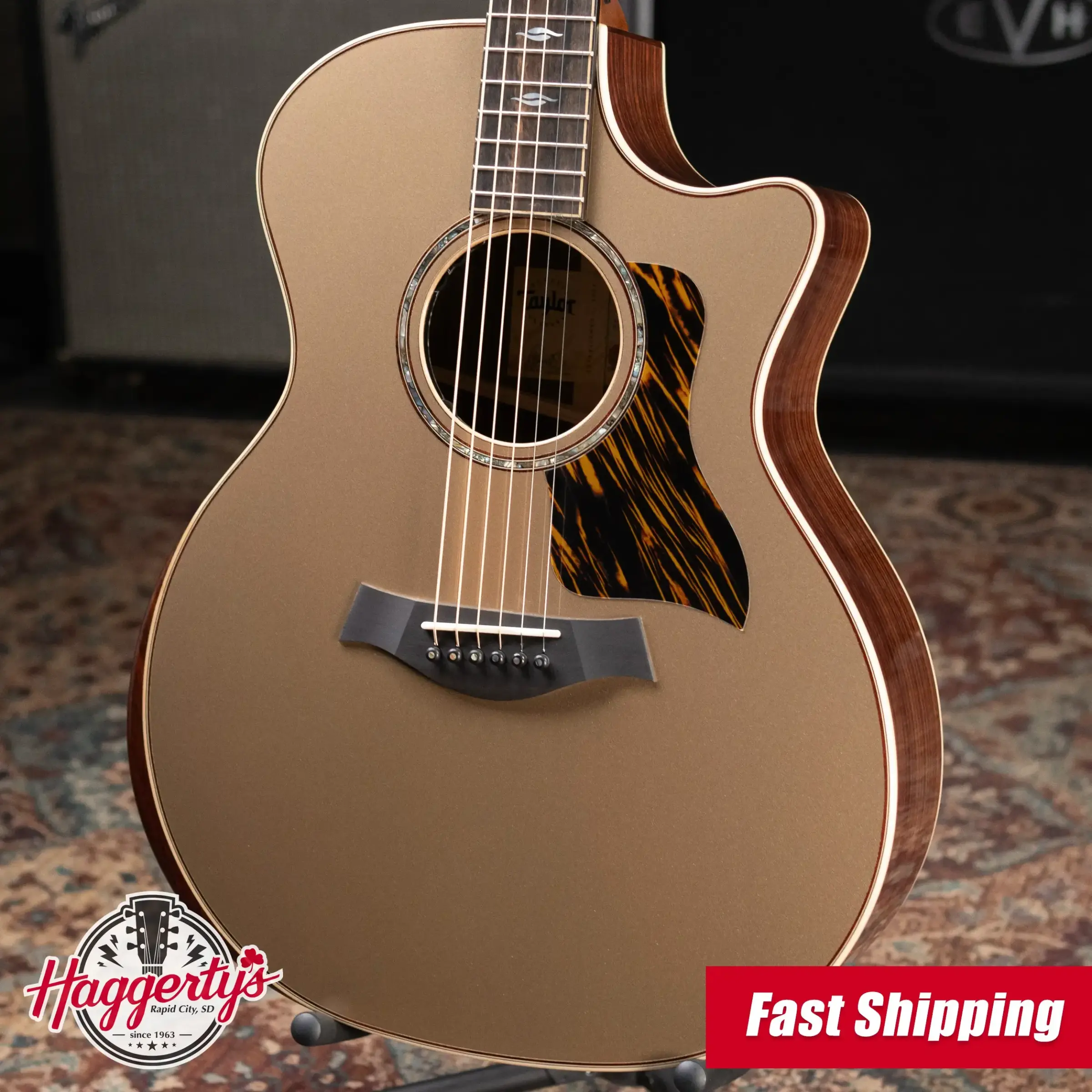 Taylor Next Generation 814ce LTD Grand Auditorium Acoustic/Electric Guitar - Casablanca Beige Top with Hardshell Case
