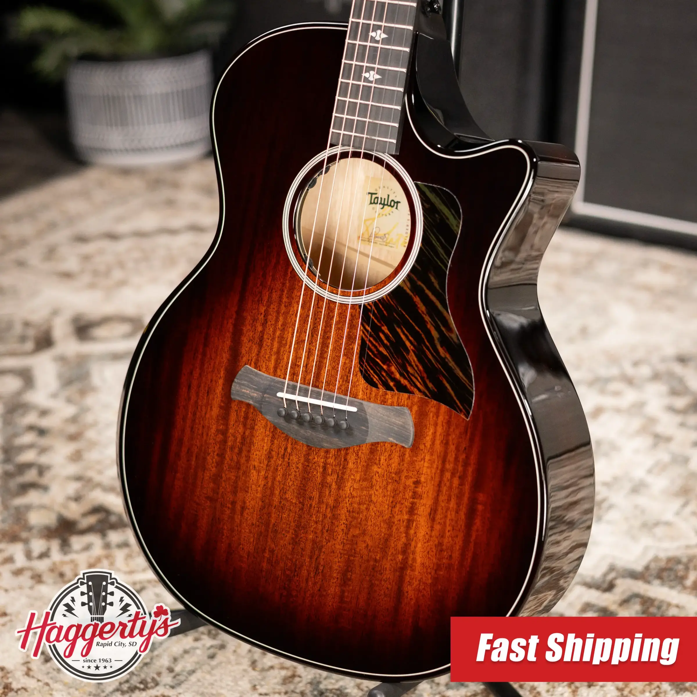 Taylor Next Generation Builder's Edition 524ce Grand Auditorium Acoustic/Electric Guitar with Hardshell Case