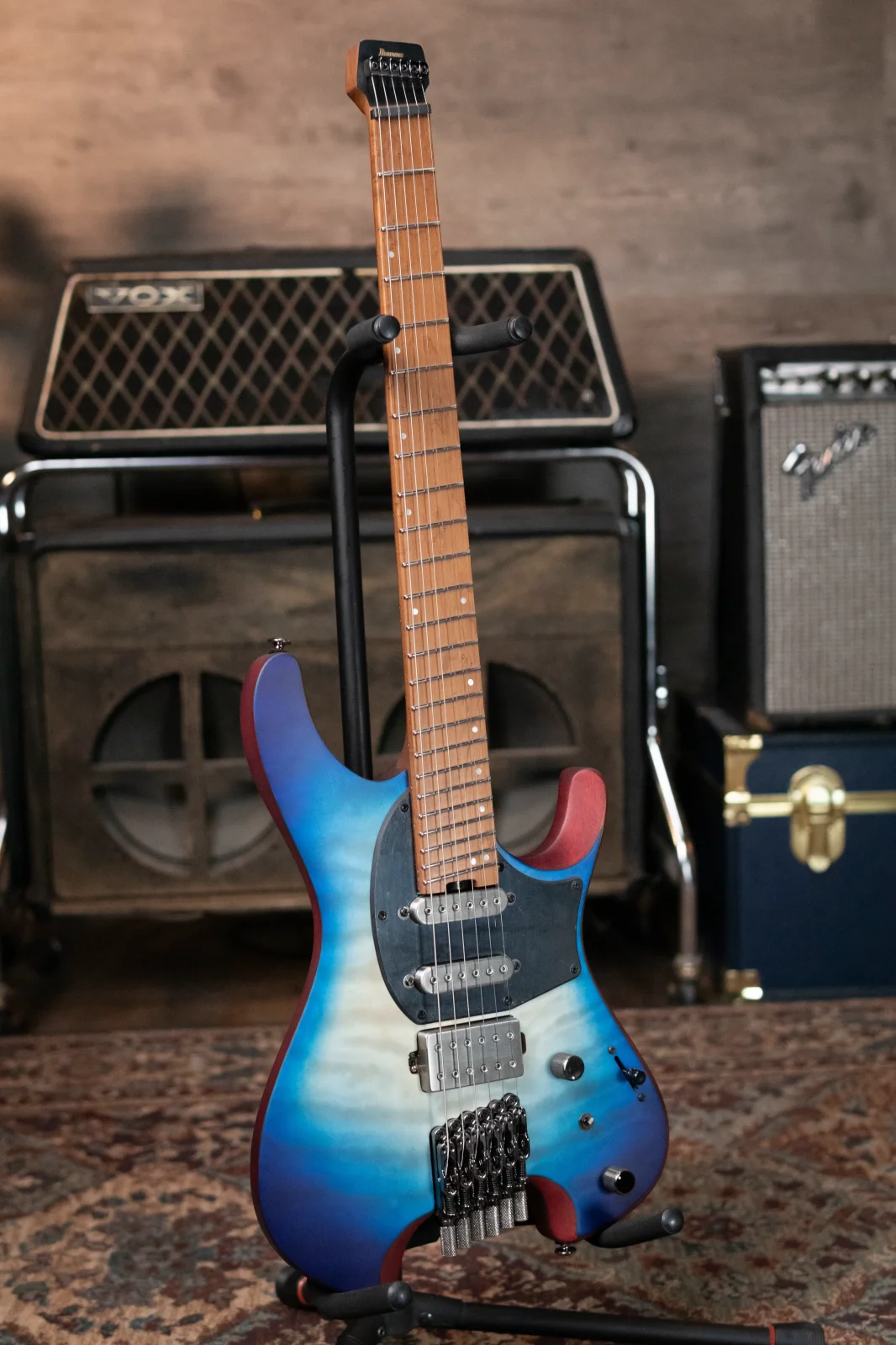 Ibanez QX54QM Electric - Blue Sphere Burst Matte with Gig