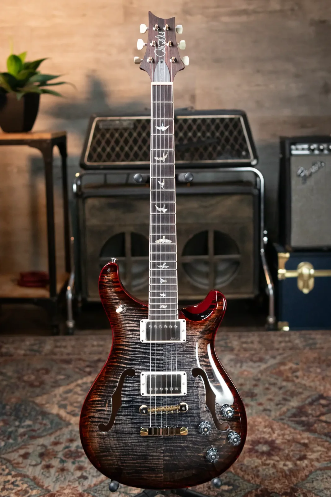 PRS McCarty 594 Hollowbody II - Charcoal Cherry Wrap Burst with