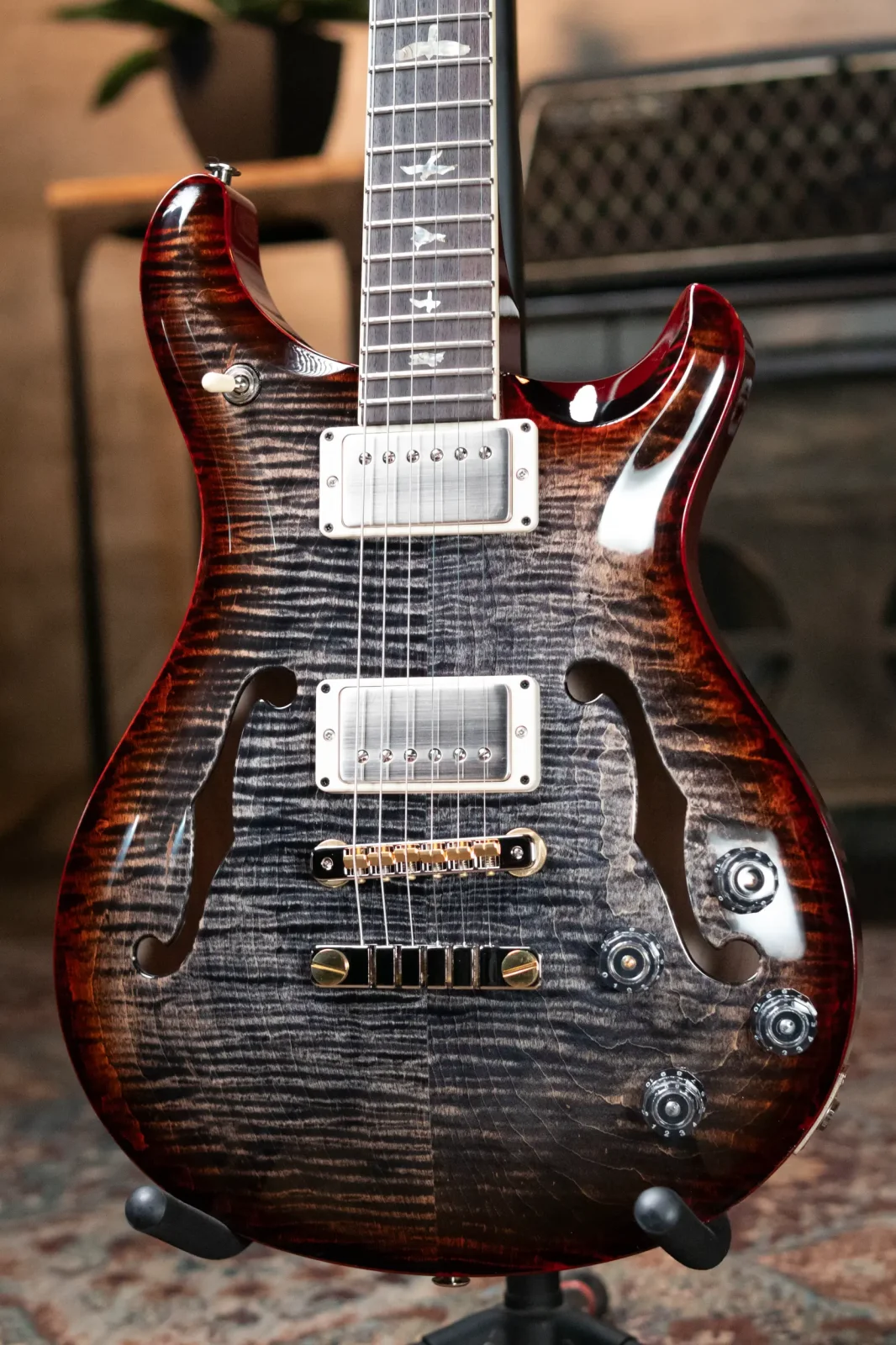 PRS McCarty 594 Hollowbody II - Charcoal Cherry Wrap Burst