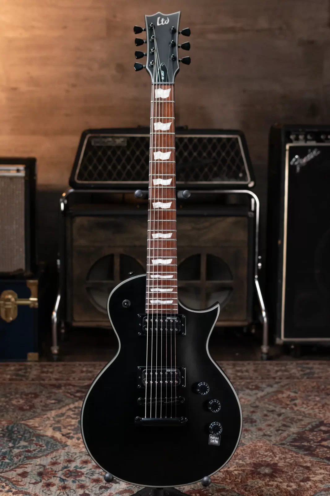 ESP LTD EC-257 Electric Guitar, Black Satin - 799493261585