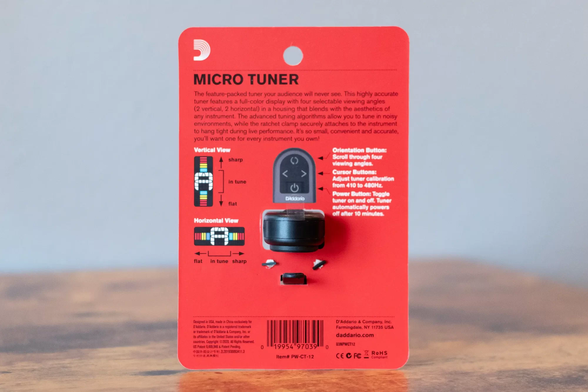 D'Addario Micro Headstock Tuner - 019954970390