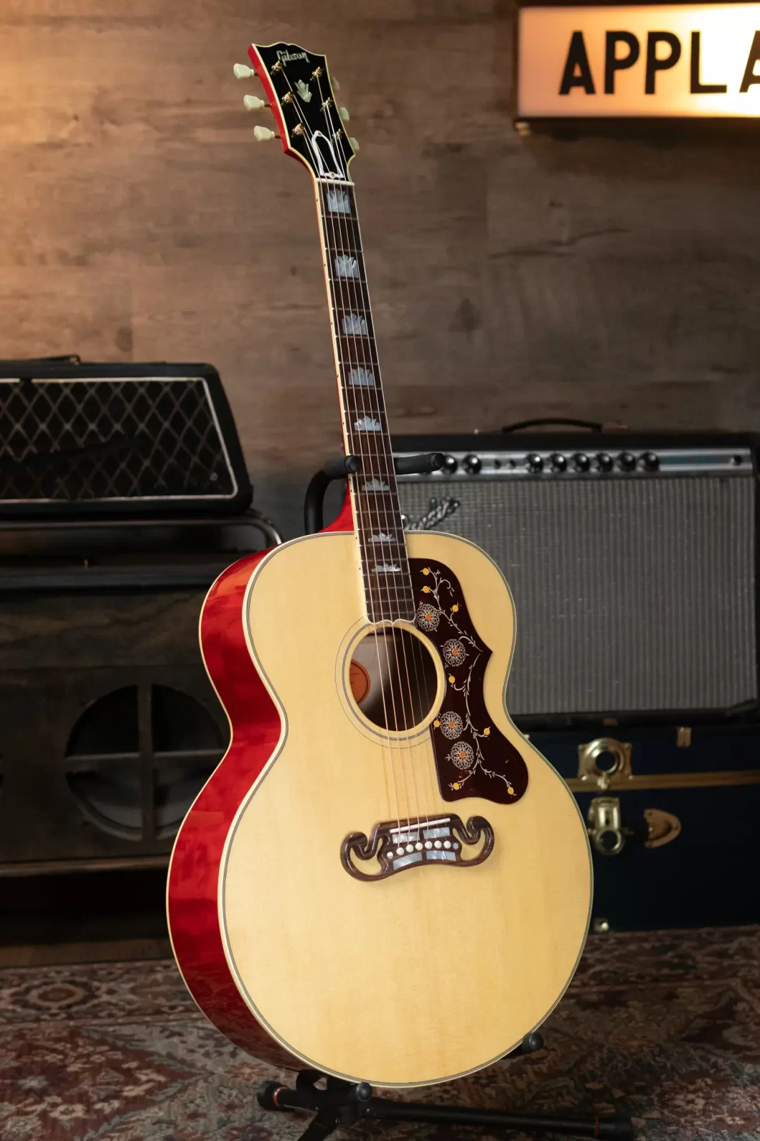 稀少 GIBSON SJ-200 ミニチュアギター 模型 スタンド ケース付 Amazon