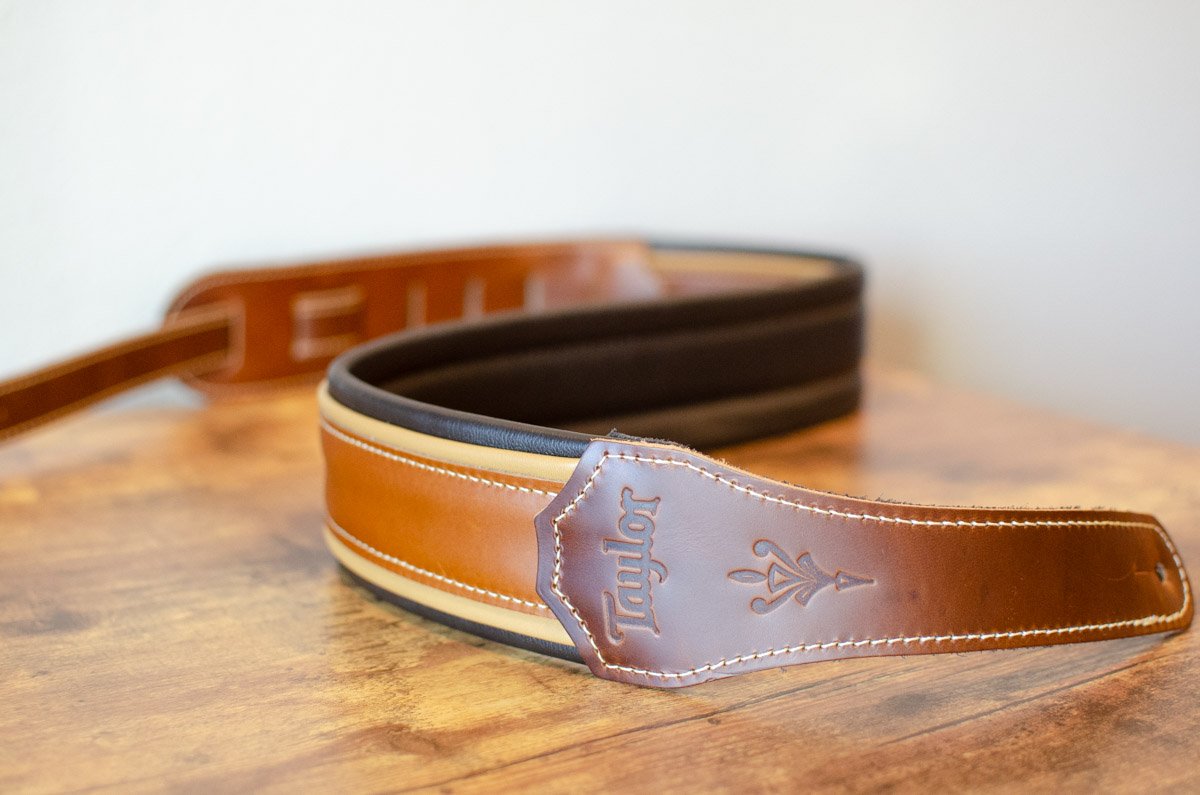 Taylor Century 2.5 Leather Guitar Strap, Medium Brown