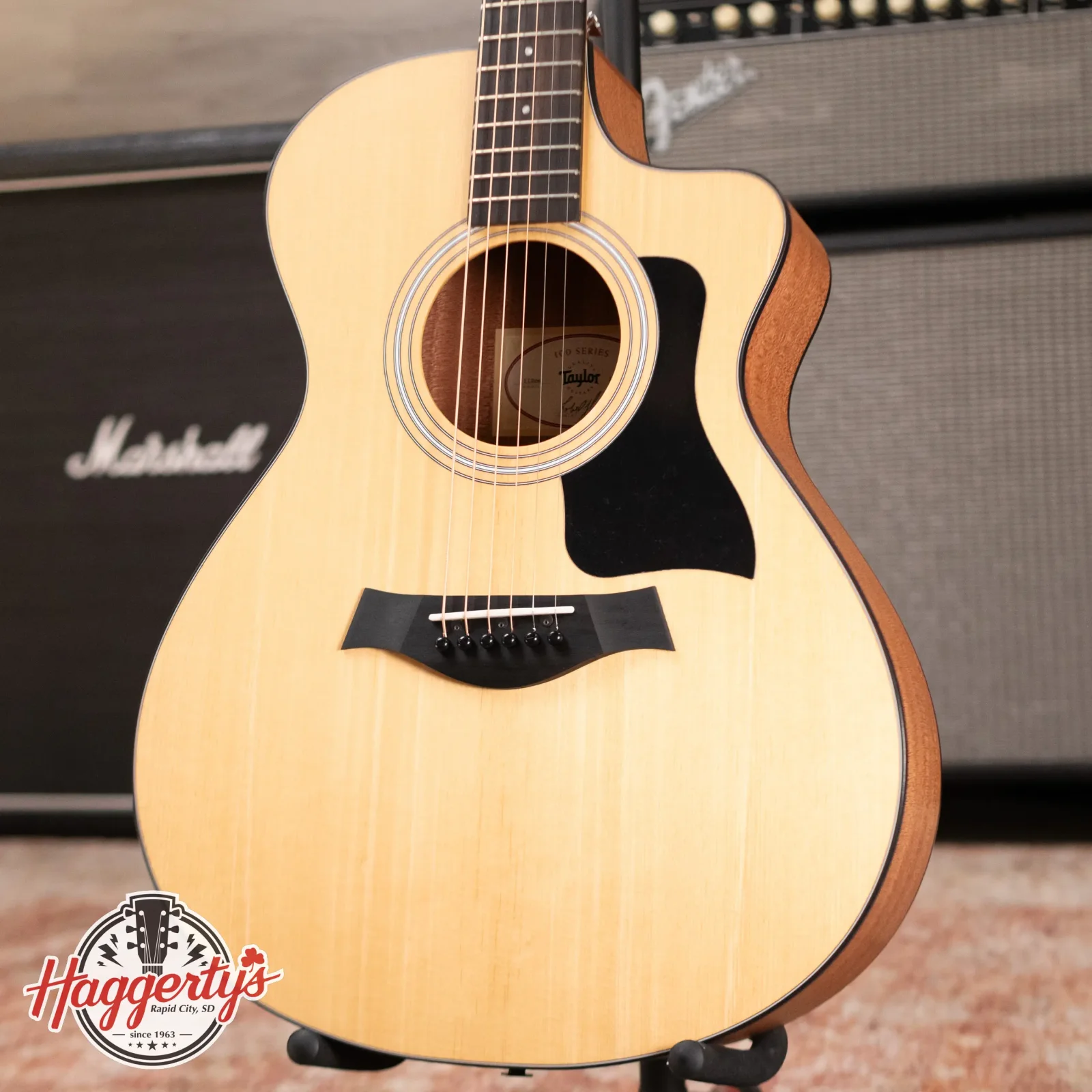 Taylor 112ce Grand Concert Acoustic/Electric Guitar with Gig Bag - Factory Demo