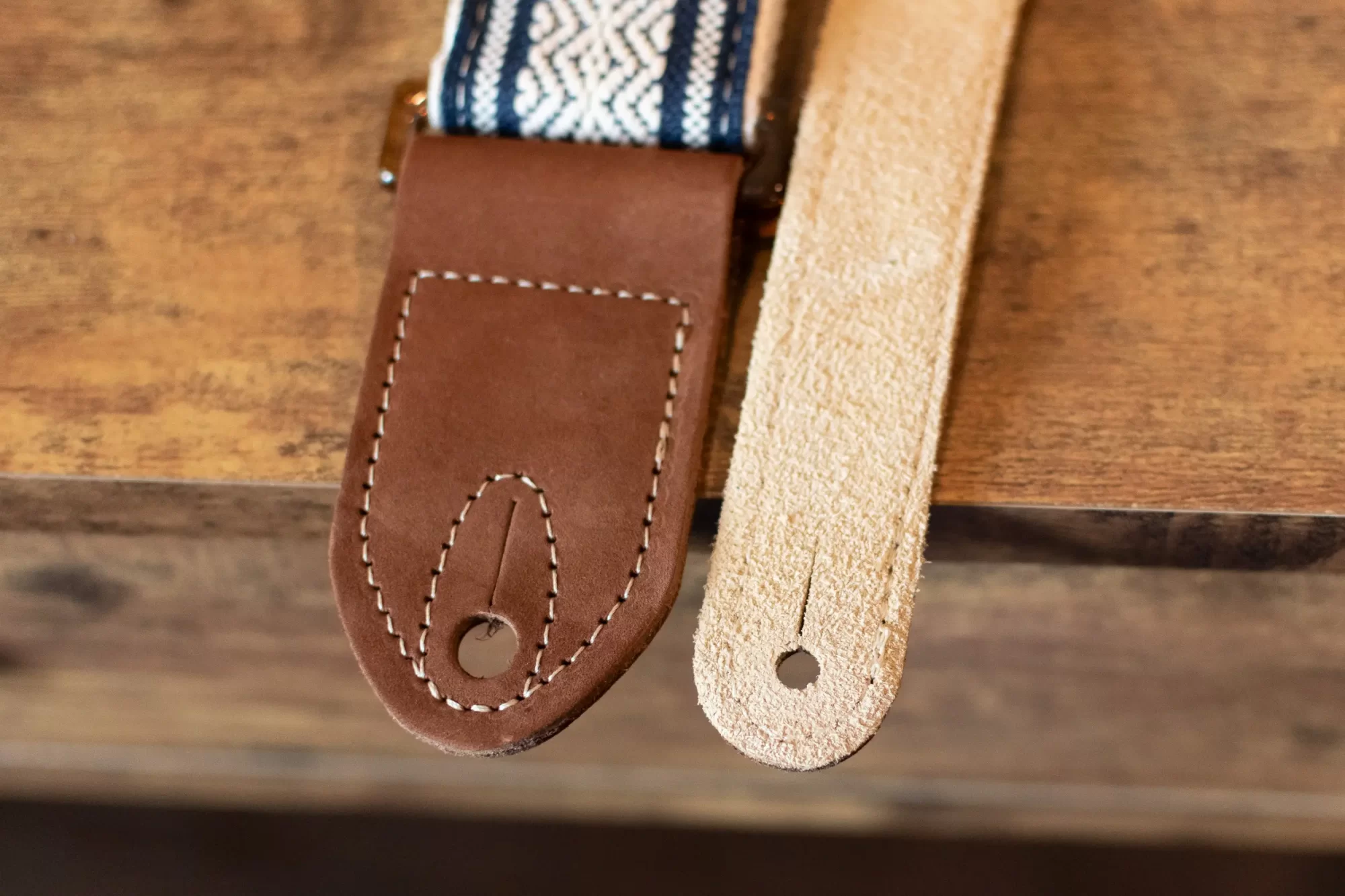 アクセサリー T-n Taylor Academy Guitar Strap - White/Blue Jacquard Cotton 2