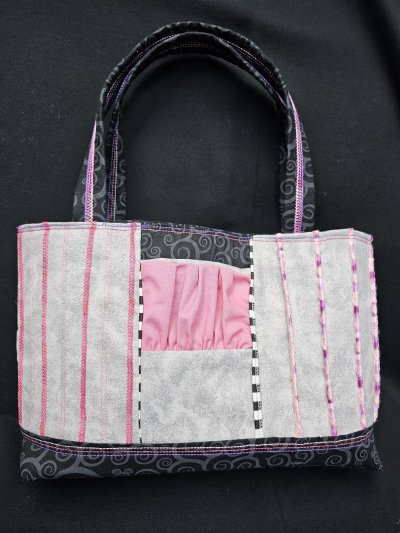 Advanced serger and coverstitch tote bag project sample detail view