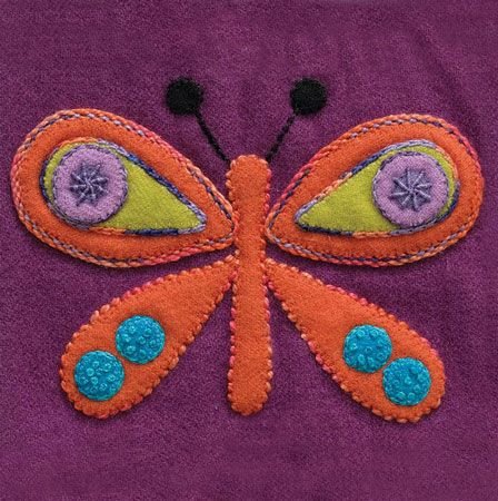 Butterfly, Pre-cut Wool Kit  -color way #4 Sue Spargo