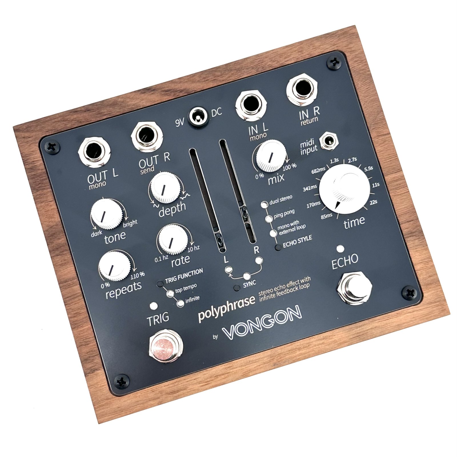 Vongon Polyphrase Stereo Delay w/Infinite Feedback Loop