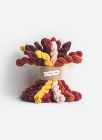 Woolstock 21 Hank Bundle can be used to enhance knitting projects without purchasing full hanks of various colors. 