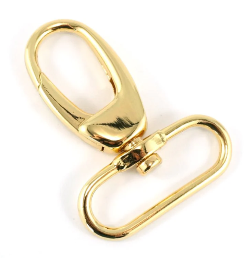 Emmaline, 1 1/2 Swivel Snap Hook, Designer Profile, Gold (2 per pkg)