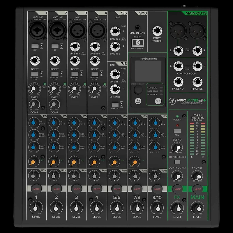Mackie ProFX10v3+ 10-channel Mixer - 810128260831