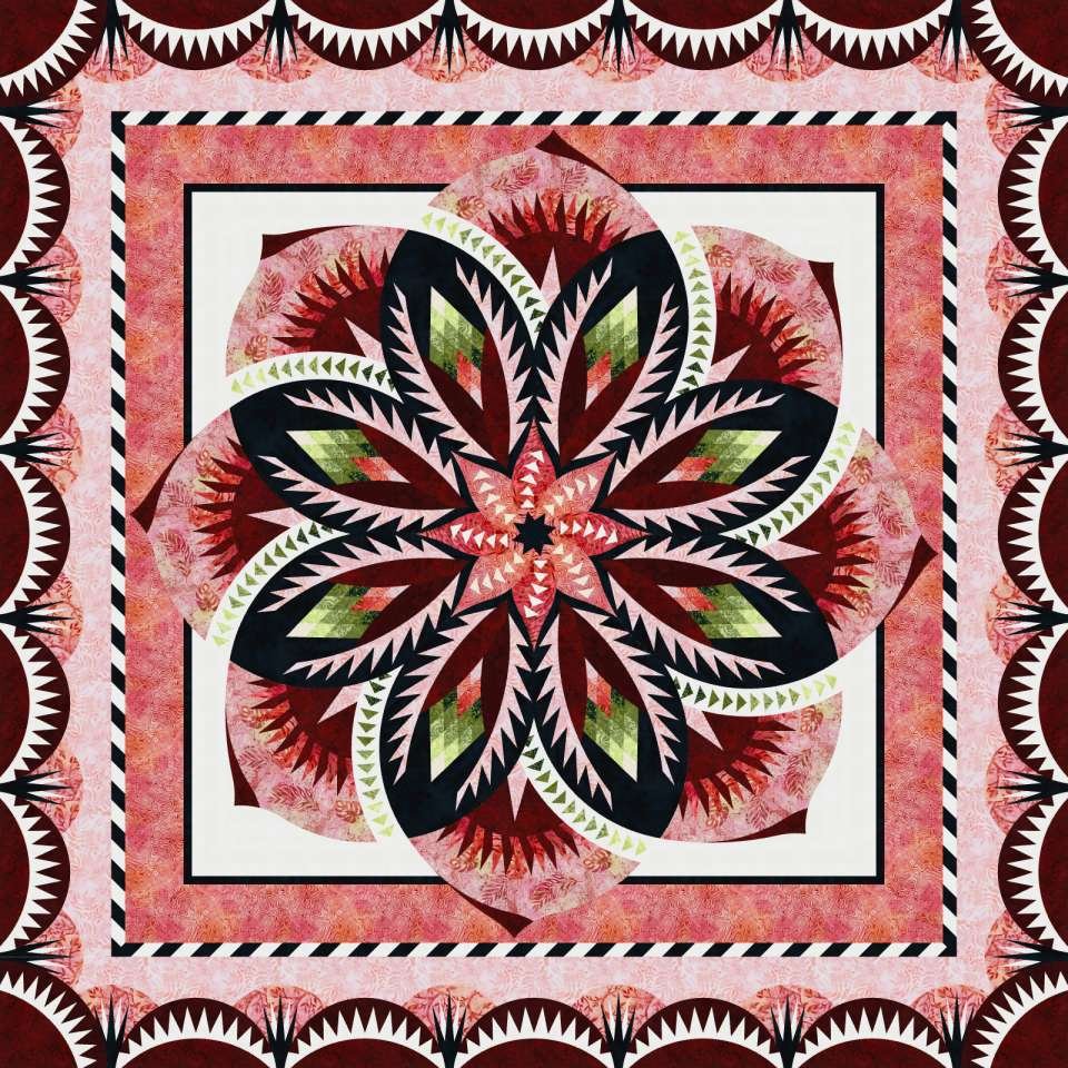 Vintage Rose Judy Niemeyer TOM (Technique of the Month) Quilt