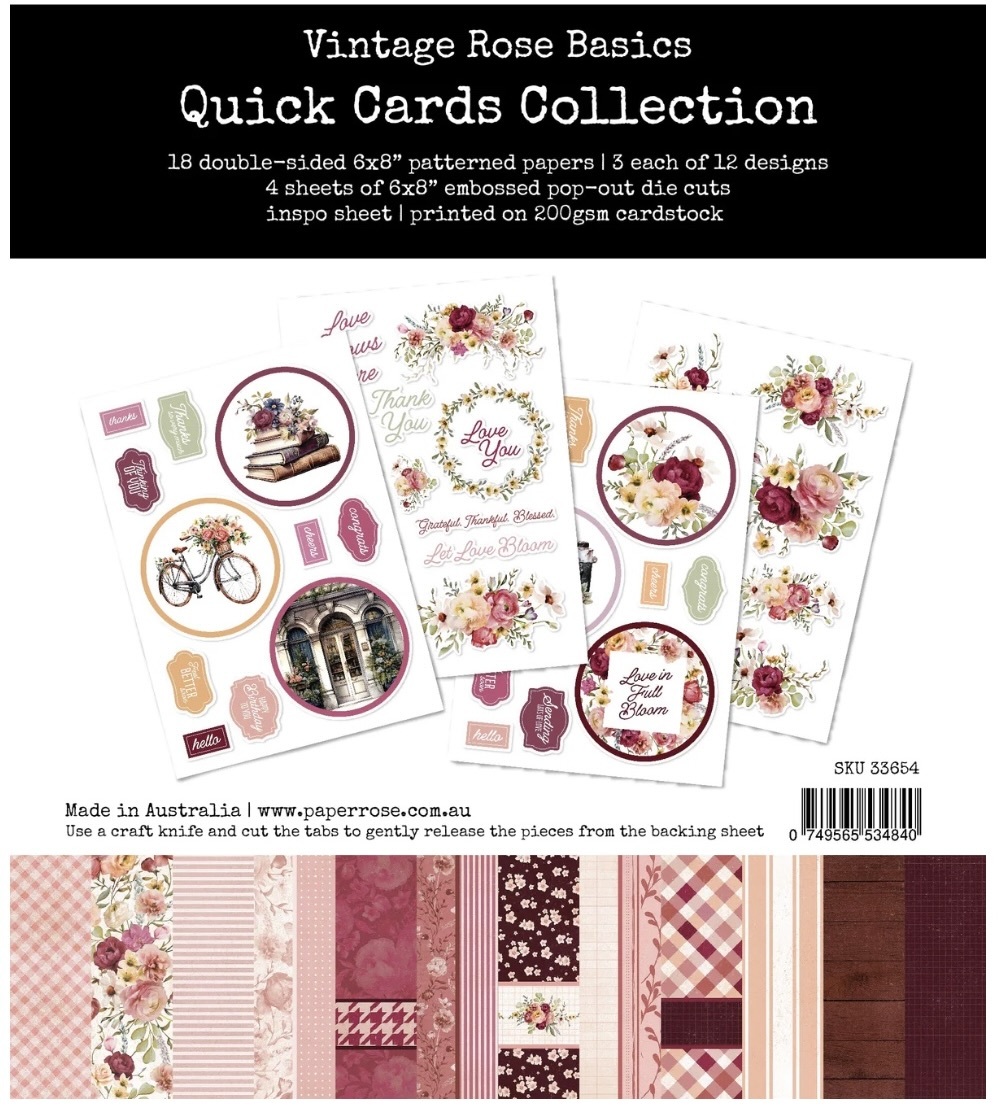 Paper Rose Basics Quick Card Kit (vintage rose)