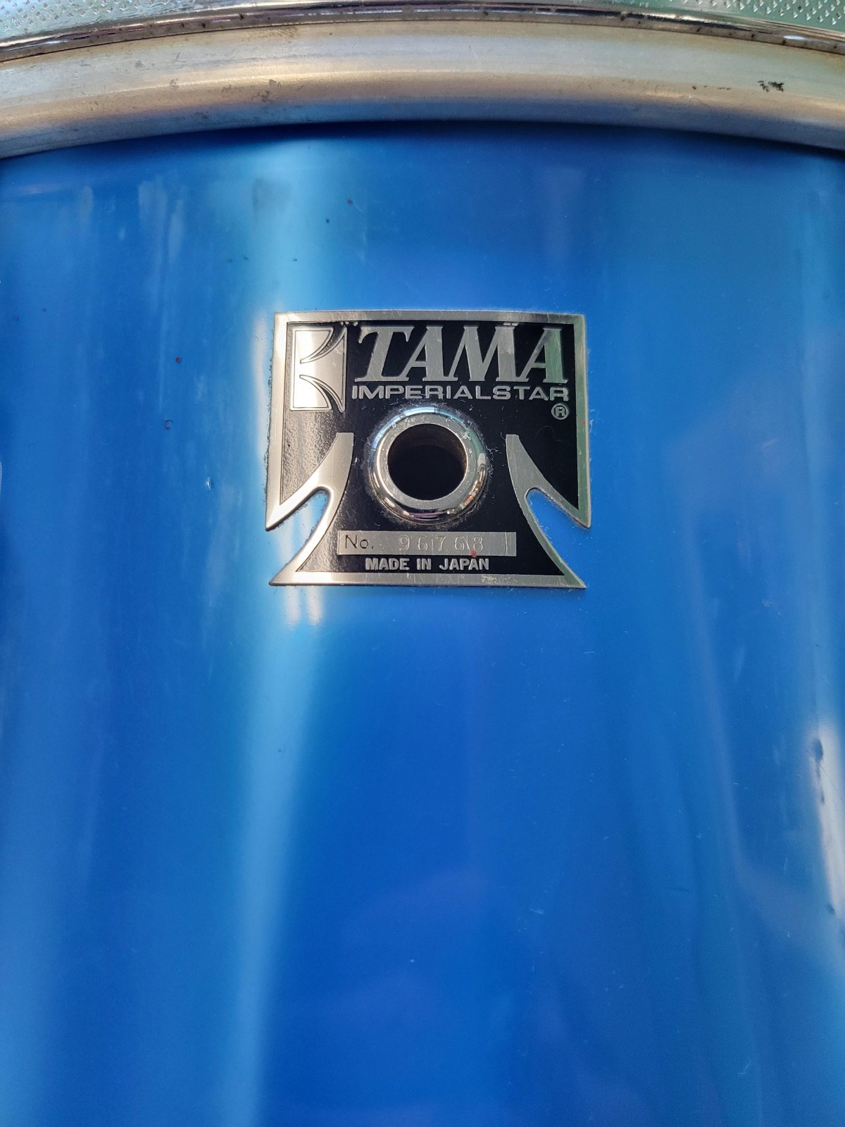 Used Vintage Tama Imperialstar 14x22 Bass Drum Lightning Blue
