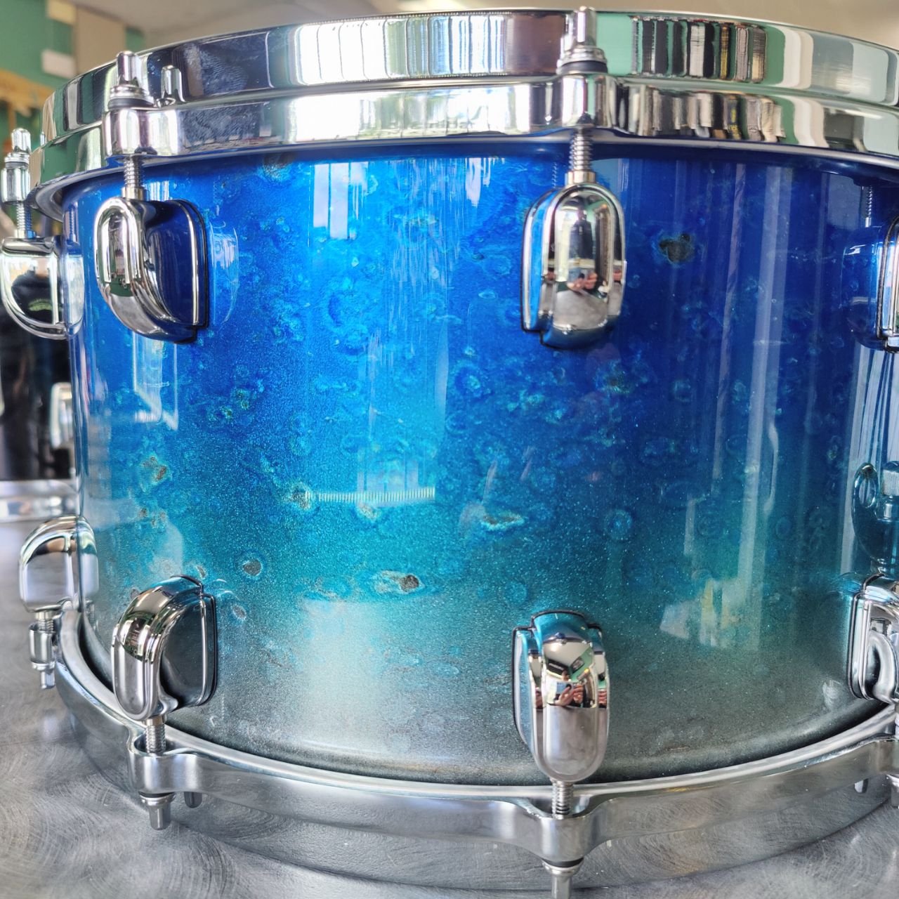 Tama Starclassic Walnut/Birch 14X8 Snare Molten Ice Blue Fade