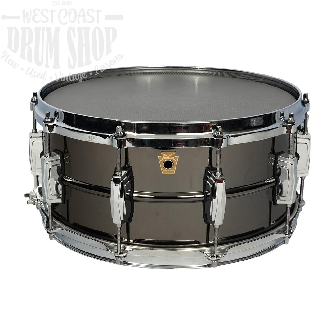 Ludwig 6.5x14 Black Beauty Art Cruz Clinic Snare with Die Cast Batter Hoop and Evans Hybrid Head