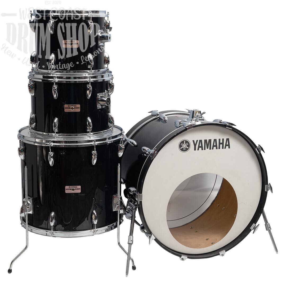 Vintage Yamaha Tour Custom 8000 MIJ Drum Set 4-Piece with 24 Kick Black