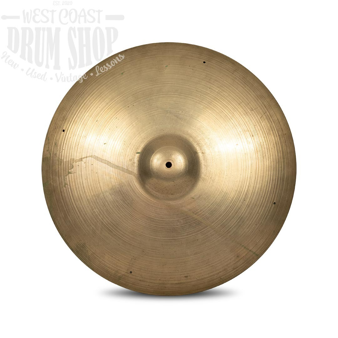 Vintage Zildjian A 22 1970s Ride w/ Rivet Holes 2847g