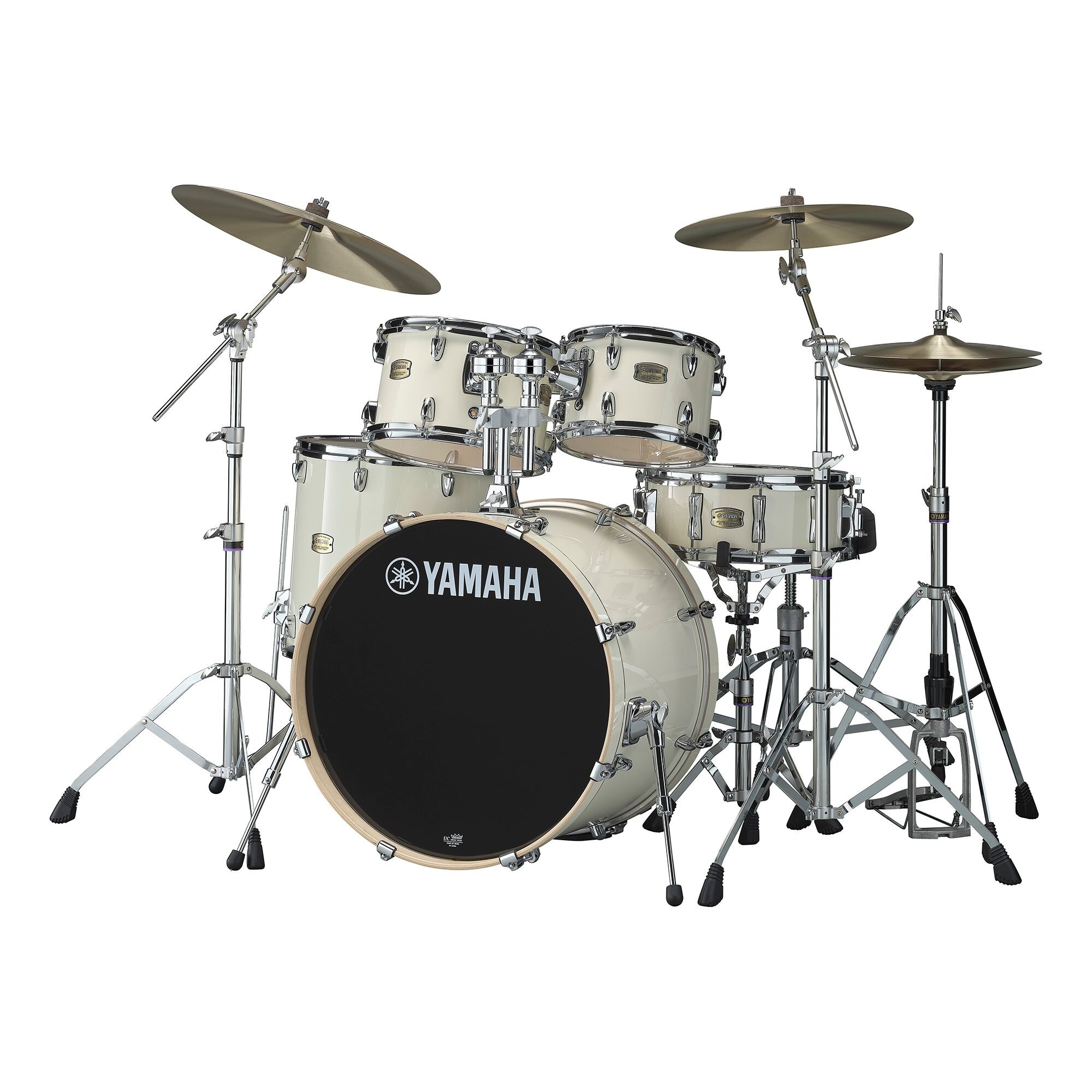 Yamaha Stage Custom Birch 5-Piece Drum Set with 20 Bass Drum in Classic White