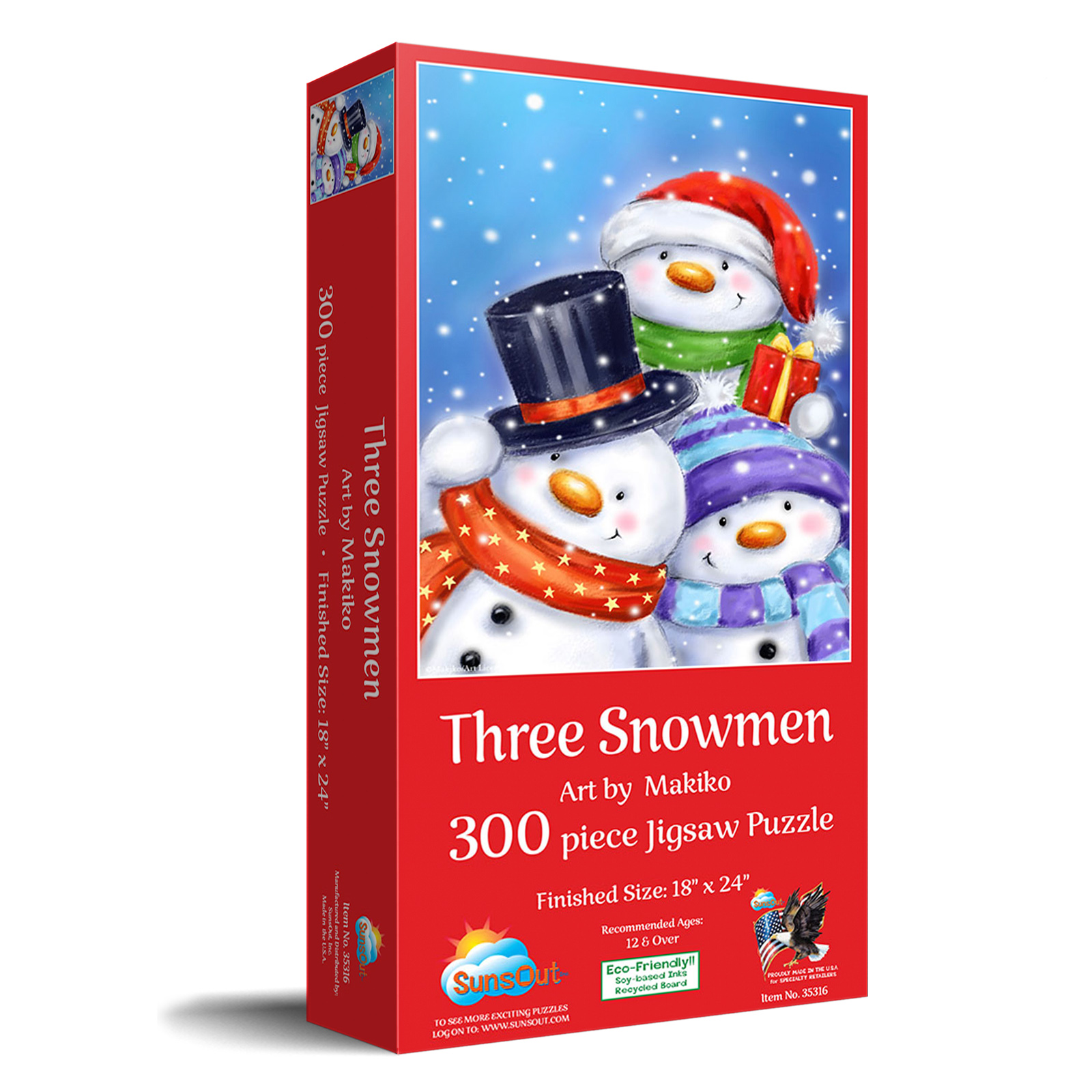 Three Snowman Puzzle (300 pc) - 796780353169