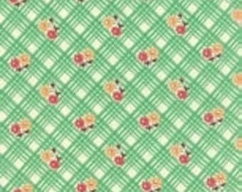 30's Playtime by Chloe's Closet for Moda Fabrics 33043-17 Green 17 remnant