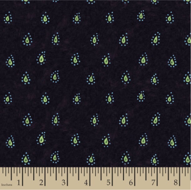 Calico Rain Drop by Springs Creative 2035-0492 Dk. Purple sold by the 1/2 yd.