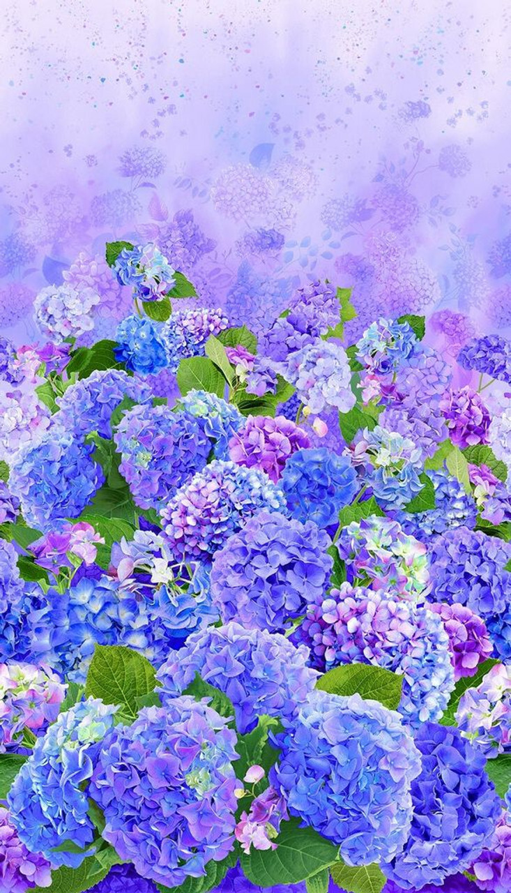 Hydrangea Bliss Panel by Chong-a Hwang for Timeless Treasures CD 1961 24X44