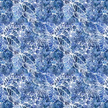 Kindred Spirits by Morris Creative Group for Q.T. Fabrics 3067 Blue sold by the 1/2 yd.