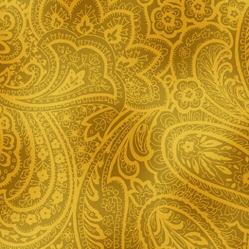 Radiant Paisley by Greta Lynn for Kanvas 9747-33 Butternut sold by the 1/2 yd.